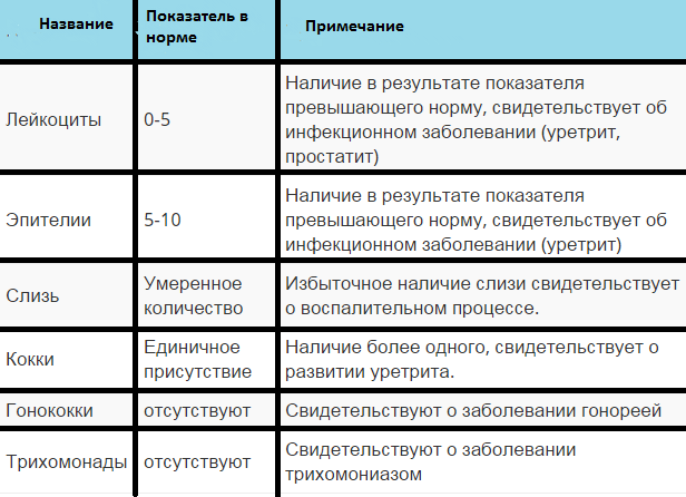 Мазок у мужчин: как берут на флору и на инфекции, расшифровка, норма